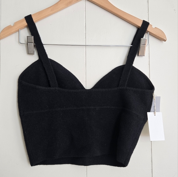 NWT Wilfred Black Crop Top- Size L - Picture 7 of 7